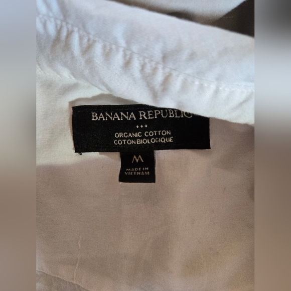 Banana Republic | Organic Puff-Sleeve Button-Down Shirt, Size M - Picture 5 of 7